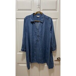 Women's Denim Jean Dress Lightweight Size L